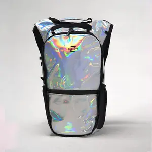 RaveRunner Hydration Pack - Holographic Anti Theft Backpack - 2L Water Bladder for Raves & Festivals - Ideal for Running, Hiking, Cycling & Outdoors