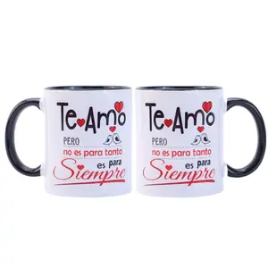 [Sale Up To 50%] [Made in USA] Spanish Te Amo Love Mug, Wedding & Anniversary Gift, 11oz Ceramic Coffee Cup, Romantic Quote Drinkware for Him & Her