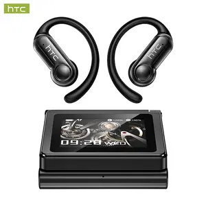 HTC Upgraded Open-Ear Wireless Sports Headphones - Bluetooth Headphones with with its neodymium magnet structure, Noise Isolation, Playtime Wireless Earbuds Headset Bluetooth, Full-color smart screen, Ideal for Travel & Electronic Gifts for Men and Women