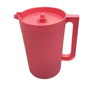 Tupperware Classic Sheer 1-Gallon Pitcher Light Blue Glass Kettle Durable Dishwasher Safe Kitchenware with Smart Push-Button Lid