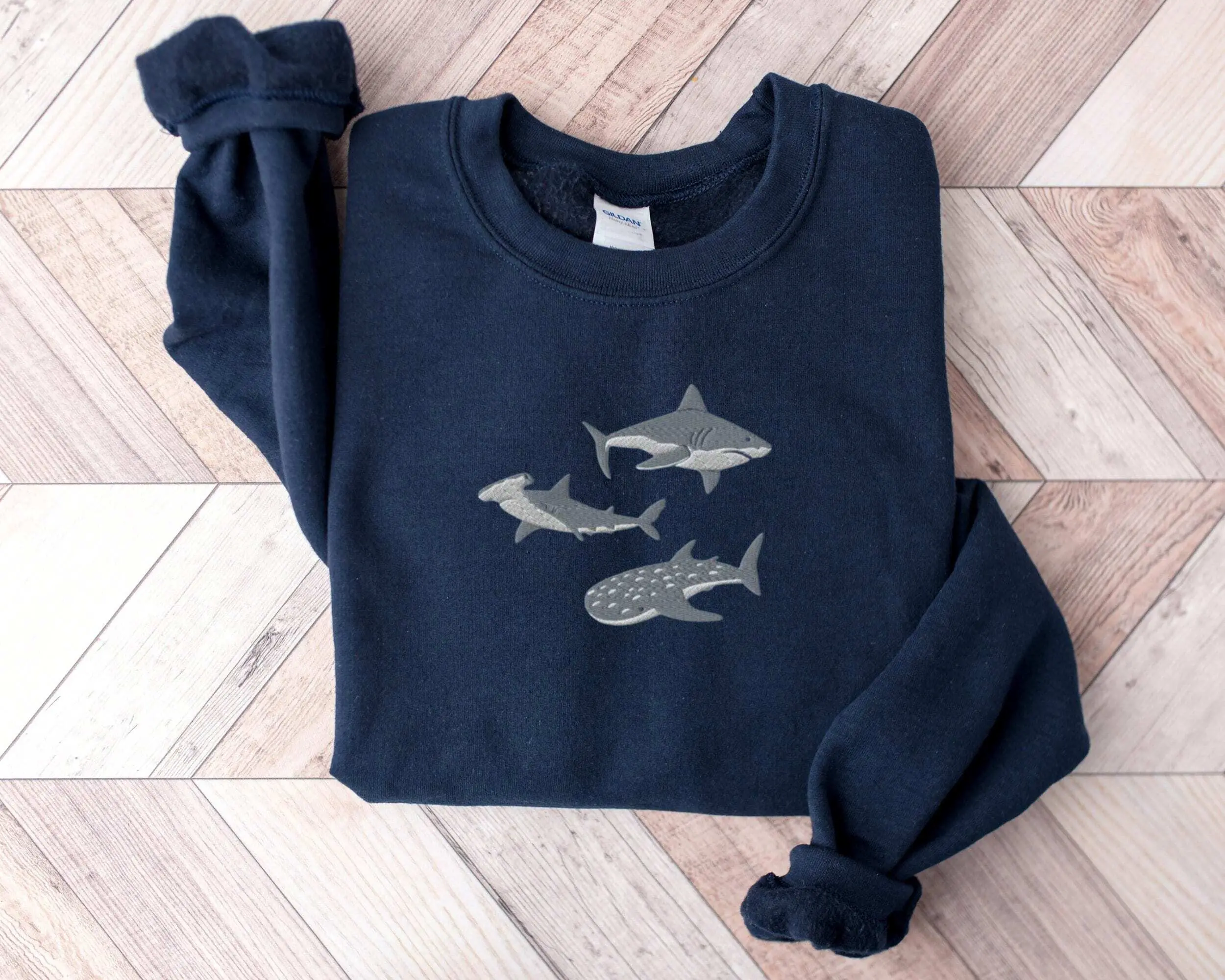 Shark Shirt Sweatshirt(print not embroidery) Shark Sweater, Shark Gift, Whale Shark Sweatshirt, Hammerhead Sweatshirt, Bull Shark Sweater