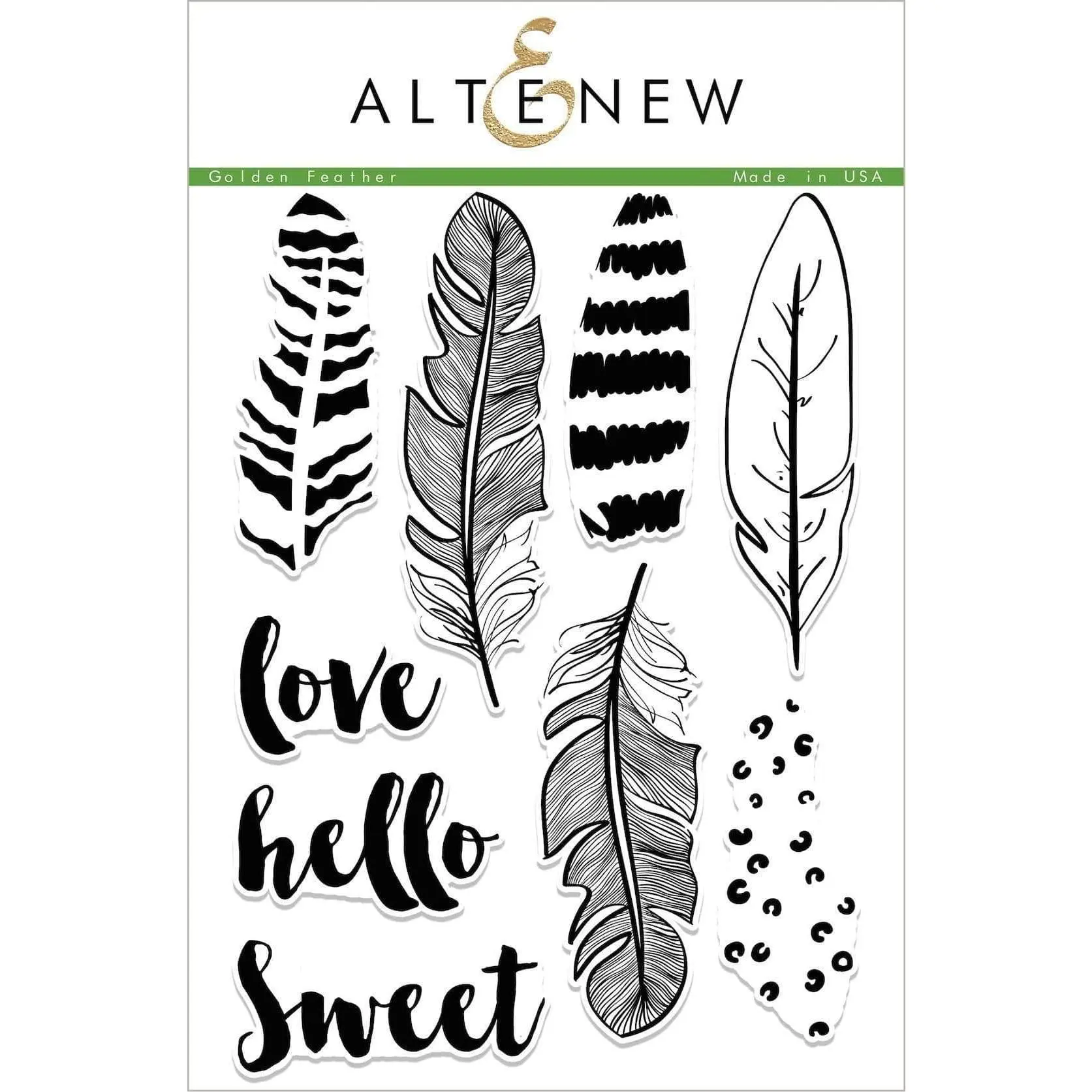 Golden Feather Stamp Set