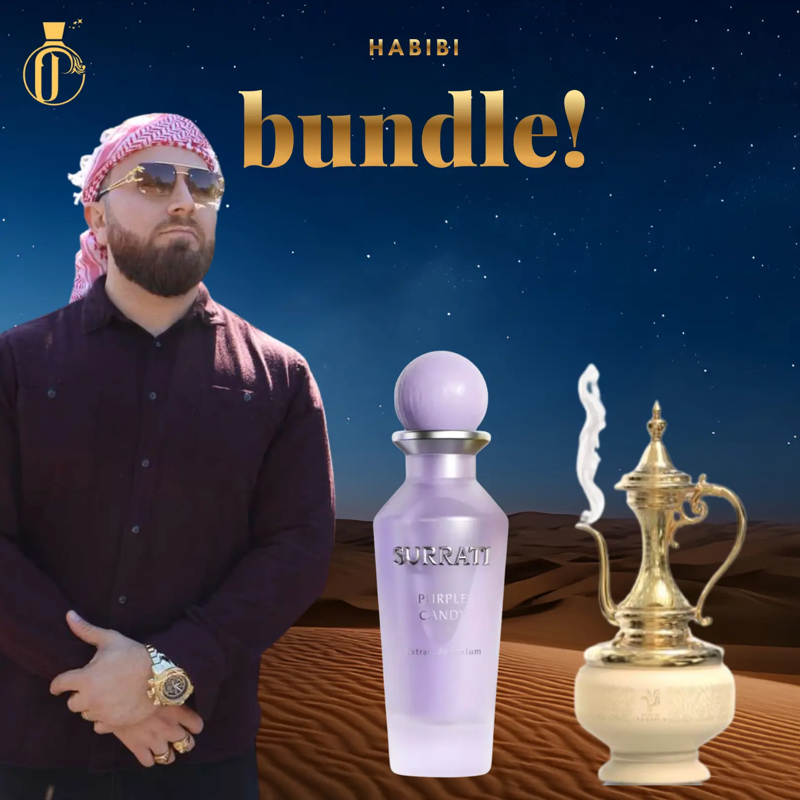 Habibi Multi-Pack Fragrance Set for Women, Surrati Purple Candy + Le Chameau Elite Dallah Arabica 100 ML Eau De Parfum (EDP) with Raspberry, Pink Pepper & Mandarin Notes