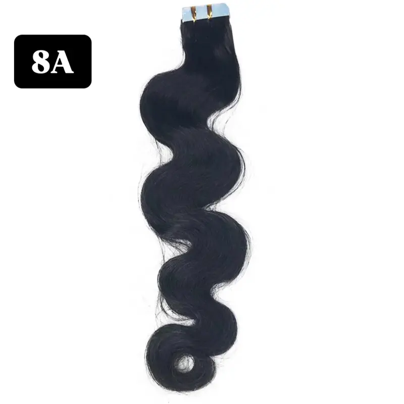 8A Malaysian body wave human hair tape in’s extensions Invisible Hair Toppers Natural Looking Hair