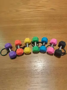 Fitness Party, This Mini Dumbbell Keychain, Multi Purpose Keychain, Fun Dumbbell Shape, Can Hang Keys And Backpacks, Small, Lightweight, Space-Saving, Daily Accessory For Fitness Enthusiasts
