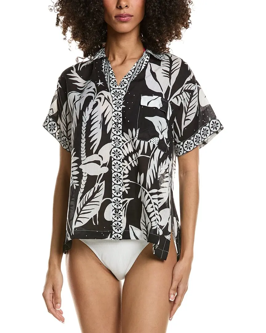Johnny Was Camp Button Front Shirt