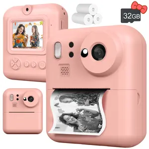 Children's camera toys，children's digital camera gifts，suitable for girls and boys aged 3-12，Christmas and birthday gifts，equipped with 32GB memory card，suitable for children aged 3，4，5，6，7，8，9，10，11and12