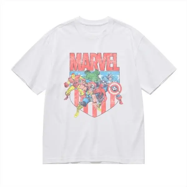 Marvel Avengers Core Four T Shirt Cotton Lightweight Breathable And Comfortable Showcasing Iron Man Captain America Thor And Hulk Together