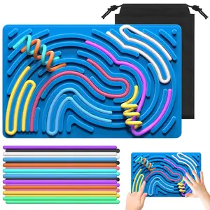 Silicone Sensory Stress Relief Board Set, Dual-Sided Entertainment Toy, Ideal for Anxiety, Autism, Adhd, Travel Essential, Teen Gift