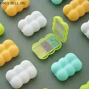 Portable 6-Grid Pill Storage Box, Mini Travel Pill Organizer, Large Capacity Pill Dispenser, Small Compact Sealed Box, Medicine Organizer