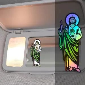 2PCS Religious Jesus Stickers, Amulets, Bible Car Stickers, Car Truck Decal, Waterproof Sun Protection Suitable for Cars Motorcycles SUVs Religious Decorative Stickers, Automotive Decoration, Car Vehicle Decoration, Gift for Religious Believers