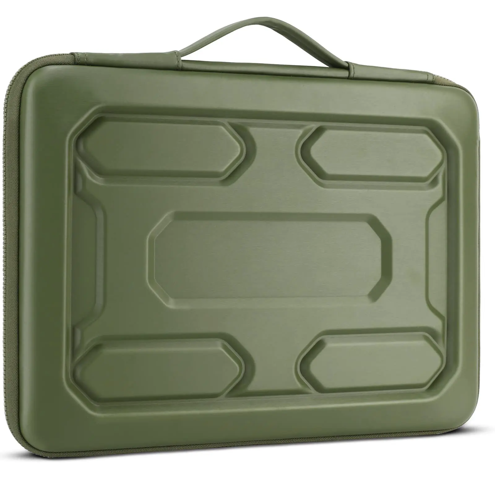 15.6 inch Laptop Sleeve with Handle Shockproof Waterproof EVA Protective Case for 15.6" Yoga 720 IdeaPad 310 320 ThinkPad T570/Legion 5 Gen 6/HP Envy 15/15.6" Notebooks, Green