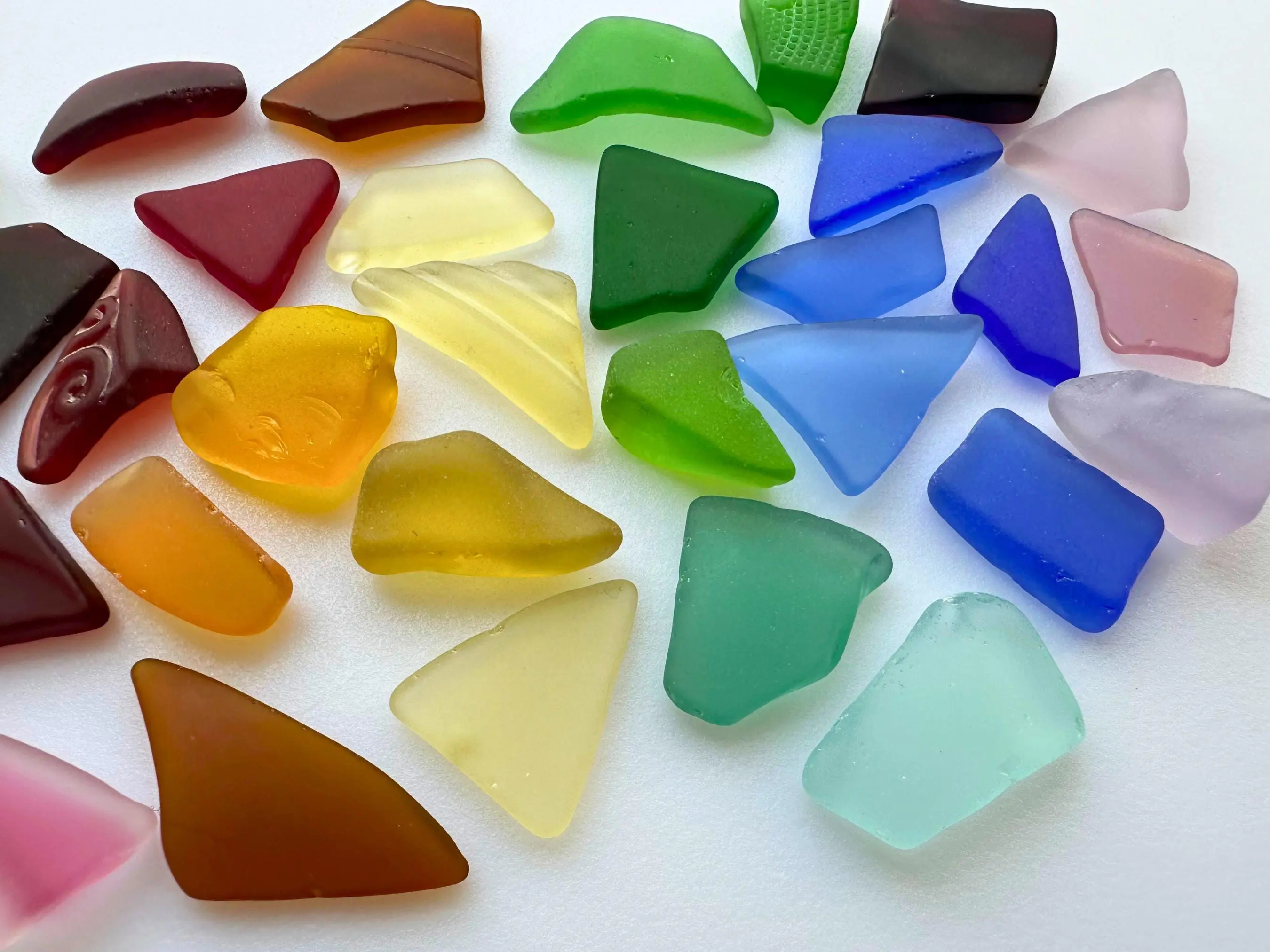 Medium Sea Glass Mix – Multicolor Tumbled Pieces (0.75–1.25")