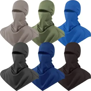 6 Pcs Balaclava Mask, Stylish Sweat Absorbing Helmet Lining, Breathable Long Neck Balaclava Hat Scarf, for Running, Cycling, Skiing, Snowboarding Protective Gear