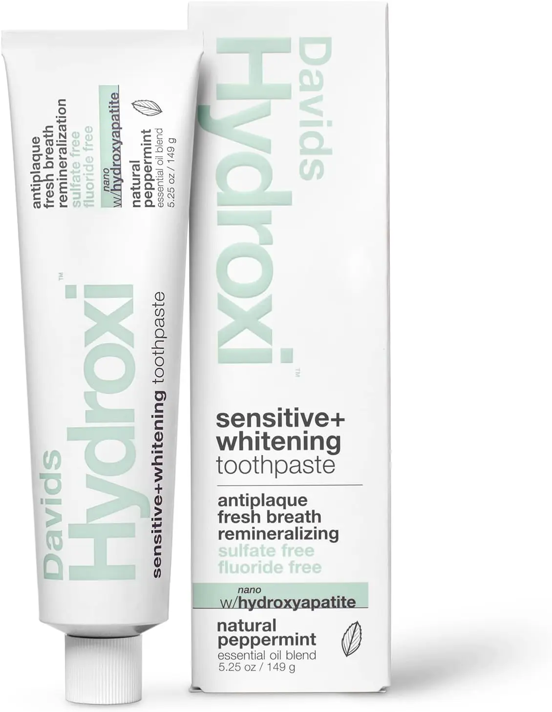 Davids Nano Hydroxyapatite Toothpaste Sensitive Whitening Peppermint 5.25oz