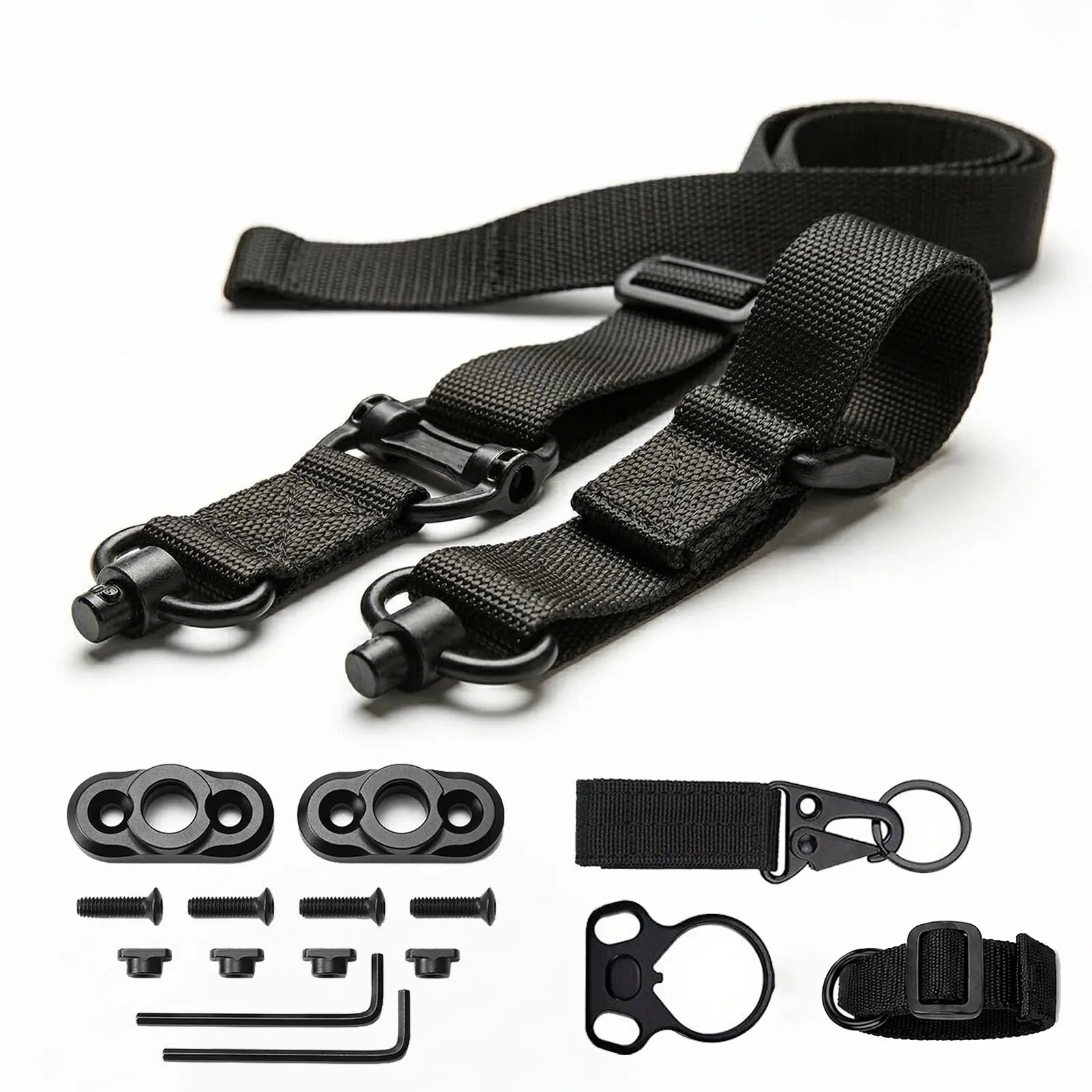 2-Point Adjustable Tactical Sling - Quick-Adjust Strap with Fast-Access Thumb Loop, Heavy-Duty Swivels & Reinforced Hardware for Outdoor Training & Field Gear