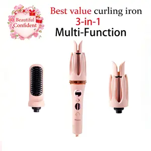Mayeya Pink Flawless Instant Naturalwaves Automatic Curler with LED Display & Adjustable Temperature Settings 300℉-420℉ Portable Travel Ready Dual Voltage 120-240V curling irons straightener diffuser curly hair hair curler hair styling tools Plug tiktoksh