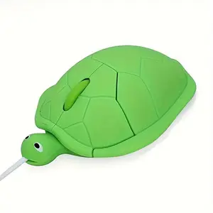 Cute Turtle Design Mouse Pad, USB Wired Optical Mouse, Creative Design Mouse Pad for Laptop, Computer, Office, Home