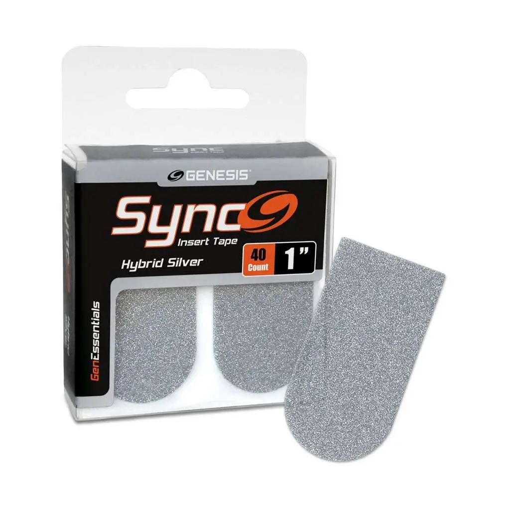 Genesis Sync Silver Soft Vinyl Bowling Insert Tape - 1" Width, Hybrid Texture, Easy Cut, Comfortable Grip, Lasts Longer, Non Wearing Grip Surface, Semi-Transparent, 40 Pieces