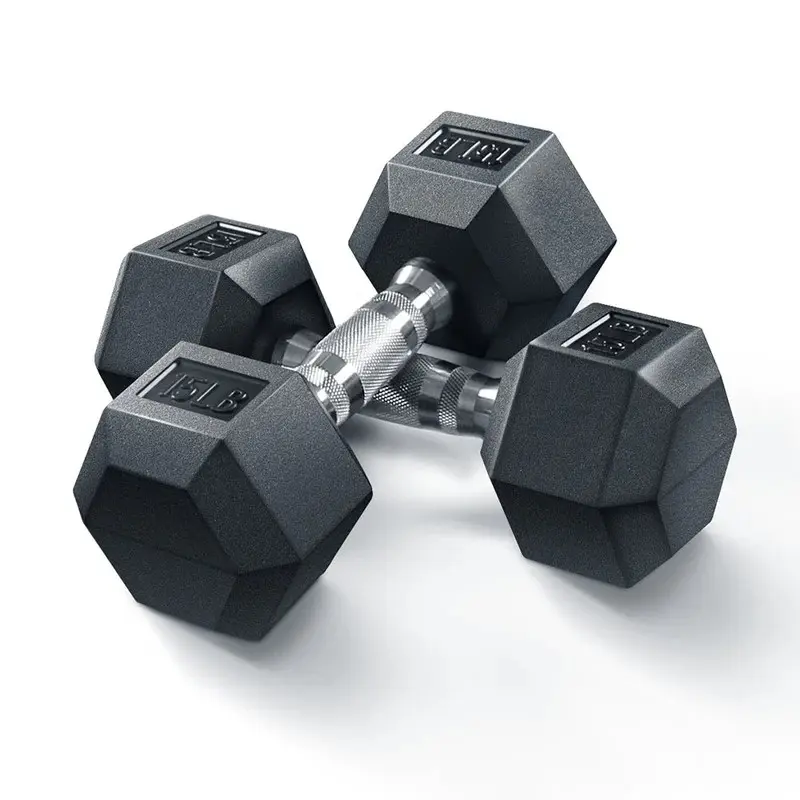 RITFIT Rubber Hex Dumbbells - Pairs & Sets, Home Workout Equipment for Strength Training, Body Toning Weight Training Fitness Gear,summerwins