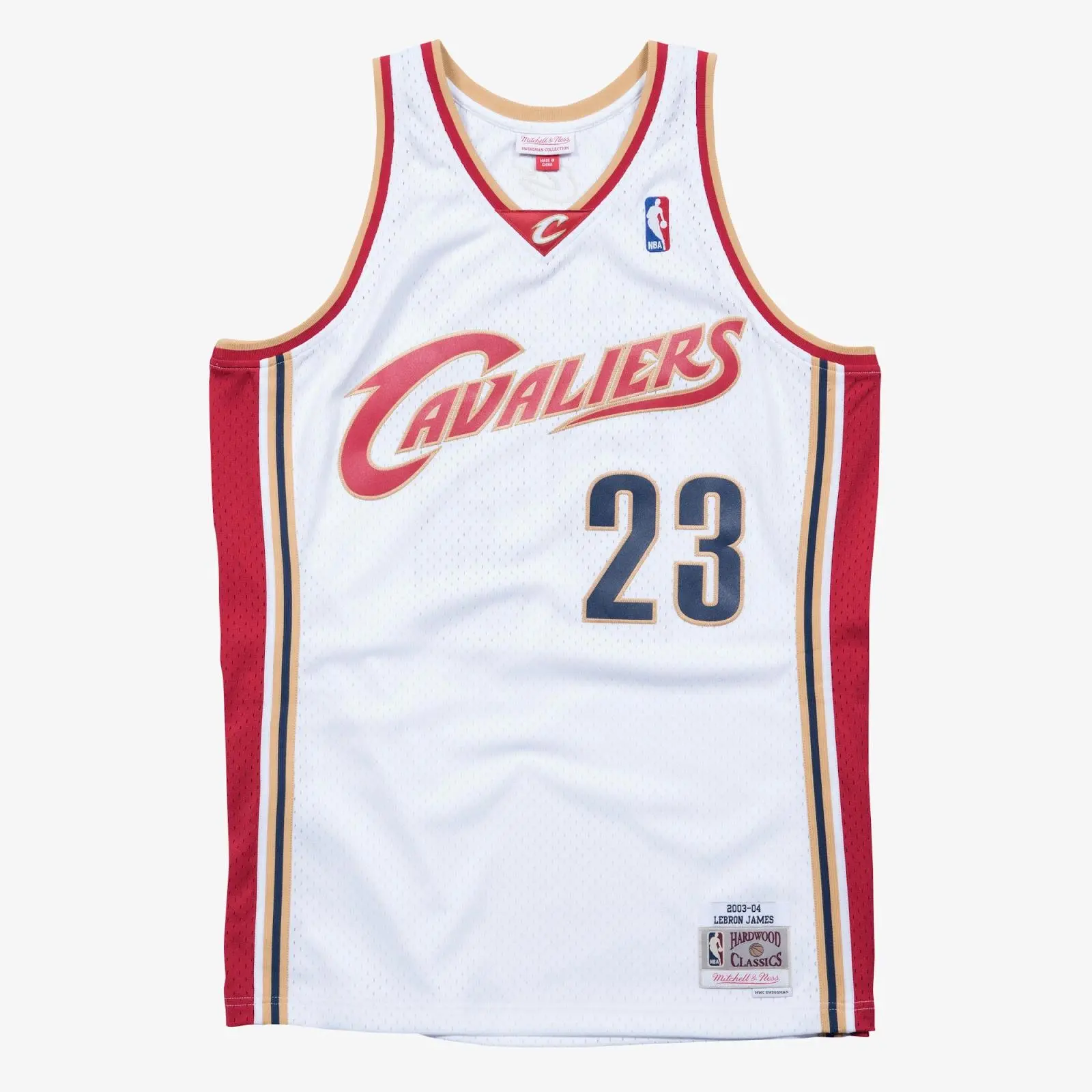 LeBron James Cleveland Cavaliers 2003-04 White Swingman Player Jersey NBA Throwback Basketball Hardwood Classics Fan Gear Mitchell & Ness