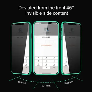 360°Full Protection Metal Magnetic Prevent Peeping Double Sided Glass  Phone Case For Samsung S20 S21 FE S22 S23 S24 Plus Ultra