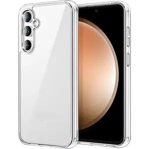 Phone Case for Samsung Galaxy S23 22 24 25 FE ULTRA 4PLUS EDGE A14 15 16 25 26 34 35 36 53 54 55 4G/5G Non-Yellowing Shockproof Bumper Protective Phone Cover, Anti-Scratch Hard PC Back (Clear)