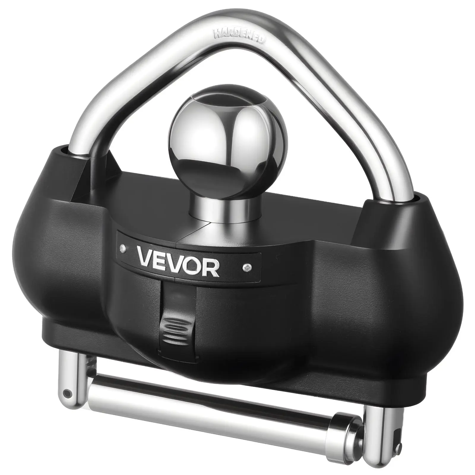 VEVOR Trailer Hitch Lock, Fits for 1-7/8 in, 2 in, 2-5/16 in Couplers, Heavy-Duty Anti-Theft Trailer Ball Lock with 3 Keys, Prying-Resistant, Adjustable Height Design for RVs, Boats, Trailers, Black, Car Accessories