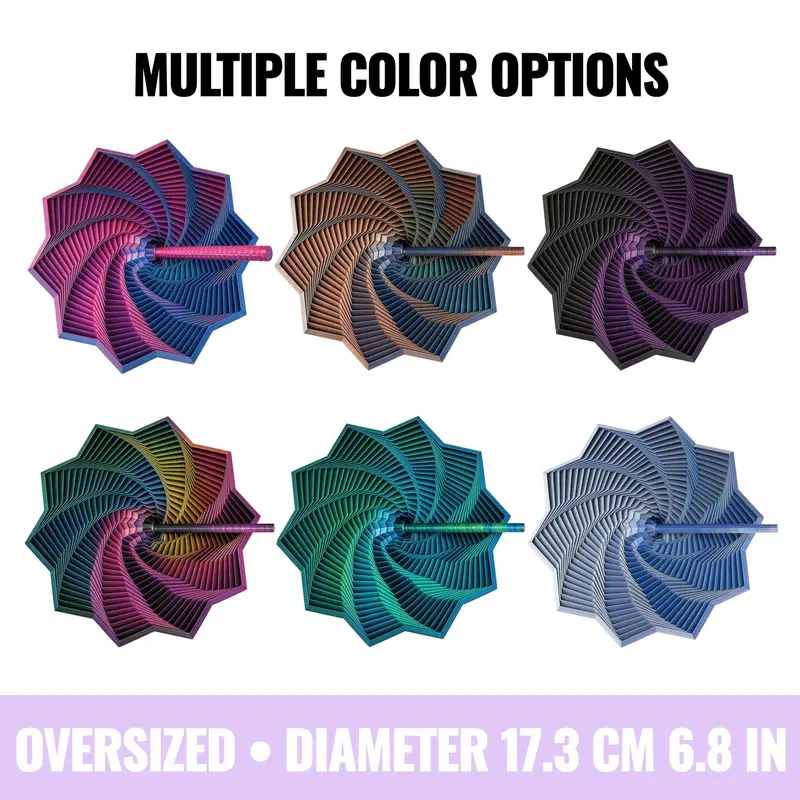 1pc 3D Printed Expanded Sensory Fidget Star - Whirling Spiral With Handle, Fidget Stress Relief Toy, Galaxy Anxiety Support Stress Relief Toy, Colorful Spinner Gift For Kids, Fidget Stress Relief Toys, Galaxy Stress Relief Toys