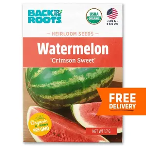 Organic Crimson Sweet Watermelon Seed 1 Pack Heirloom USDA Certified Non-GMO Free Delivery