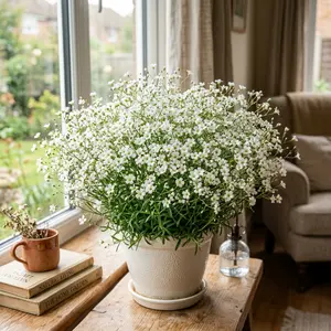 Premium Gypsophila Flower Seeds High Germination Rate Indoor Outdoor Planting for Garden Decoration Beautiful Starry Flowers Home Balcony Decoration