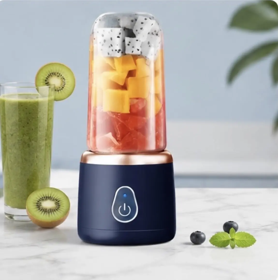 Portable Mini Blender - Compact Kitchen Appliance for Smoothies, Juices, Blend Drinks, Home & Office Use, Multiple Colors, Easy Storage, Small Footprint Blenders For Kitchen Personal Blender For Smoothies Travel Blender Multifunctional Juice Blender