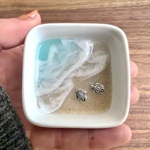 Frank & Charlie Mini Turtle Ring Dish - Perfect Engagement or Wedding Gift for Best Friend, Mom, or Sister