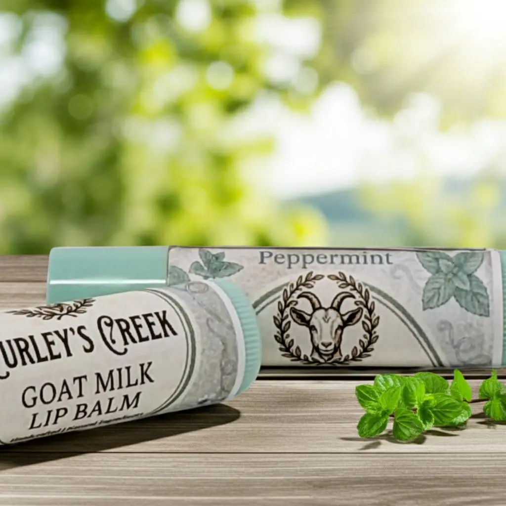 Goat Milk Lip Balm | Peppermint | Handmade Natural Skincare | Curley’s Creek®