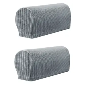 Stretchy Armrest Covers for Sofa & Recliner Chairs, Durable Polyester Blend Material, Soft Touch, Scratch-Resistant Design, Multiple Colors Available, Elastic Sofa Slipcover