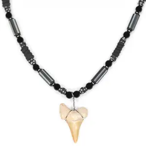Black Waters - Fossil Sharks Tooth Necklace