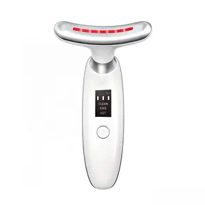 FADUIIO 7 Color LED Face & Neck Beauty Device, EMS Microcurrent Facial Massager Skin Care Tool