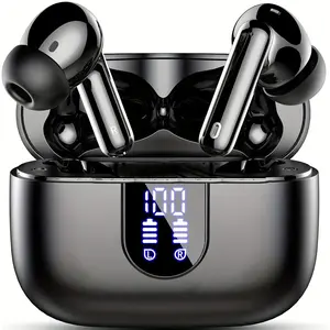 Wireless Earbuds In Ear Headphones, Wireless Headphones With Microphone, Wireless Noise Cancelling Microphone LED Display In Ear Earphones, With A Playback Time Of 40 Hours, Suitable For Laptops, Tablets, Mobile Phones, Sports, Earphones, Father Gifts