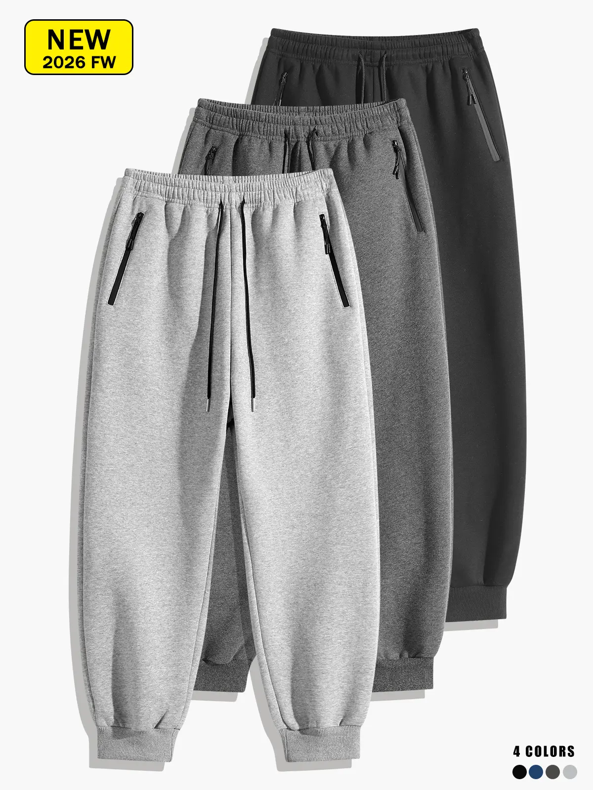 Men’s casual athletic knit jogger pants, loose sweatpants, comfortable and breathable, spring/autumn style