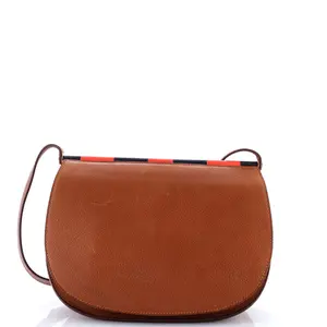 Pre-owned HERMÈS material Messenger Bags Hermes Saut Bag Barenia Faubourg 25 by Rebag