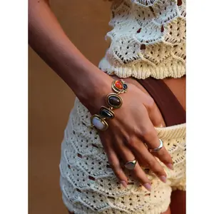 Jazlyn Stone Bracelet Gold