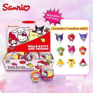 1PC Officially Sanrio Mystery Blind Box Blind Bags Cute Fruits Pattern Blind Ball A Surprise Series Random One Hello Kitty My Melody Kuromi Pompompurin Cinnamoroll 3D Anime Characters Collectible Merch Desktop Decor Christmas Gifts For Friends