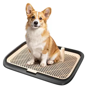Dog Potty Tray, 25.9"x17.68" Indoor Pet Pee Pad Holder,Puppy Training Holder,Bathroom Dog Litter Box, Pet Toilet for Small and Medium Dogs,Housebreaking Supplies, Pet Products