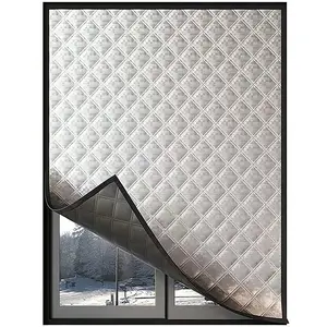 Thermal Insulation Blackout Curtain – Self-Adhesive, No-Drill Design, Easy to Remove, Double-Sided Window Cover, Thermal Insulated Curtain