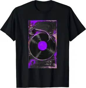 100% Cotton Purple For The Record Purple Color Graphic T-Shirt