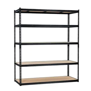 Heavy Duty 5-Tier Garage Storage Shelving Unit – 2500 lbs Capacity – Adjustable Metal Shelves with MDF Boards – 48" x 18" x 72" – Boltless Rack for Garage, Pantry, Basement, Warehouse, Utility Storage