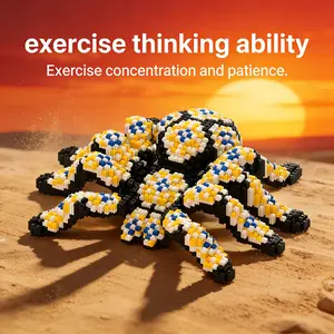 Cool Spider 3D Puzzle Building Blocks Decoration, Home Office Shelf Decor, Party Room Table Entrance, Ideal Gift for Thanksgiving Christmas