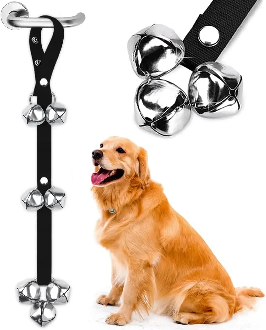 Adjustable Dog Training Doorbells 7 Loud Big Bells Puppy Potty House Training Accessory