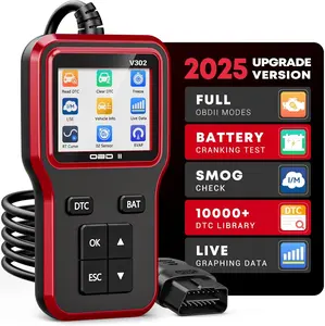 Obd Scanner with Battery Tester Enhanced fixd car Diagnostic Tool Code Reader for Cars and Trucks Check Engine Light Reader Clears Vehicle Error Codes for All OBD II Since
