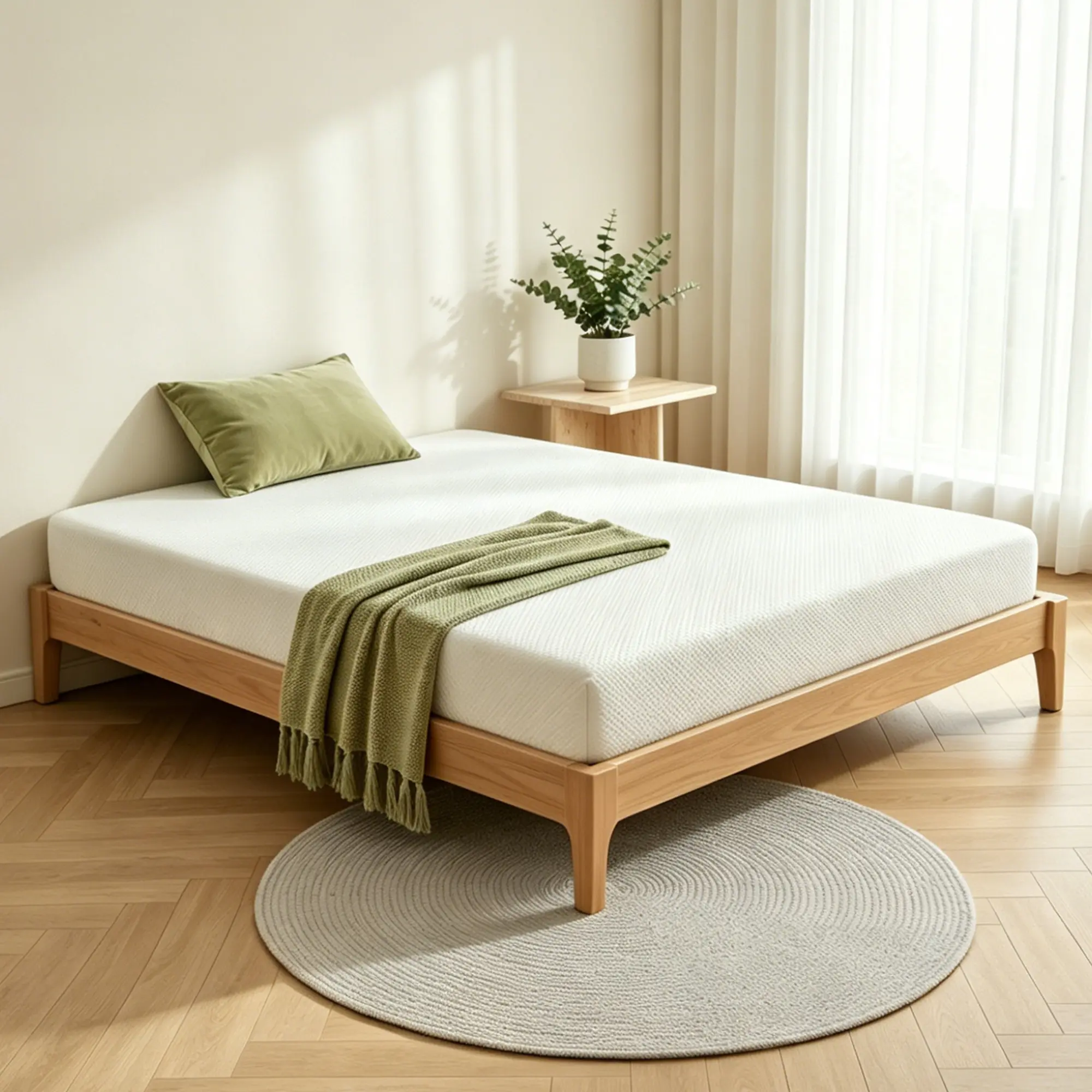 Full Size Durable Memory Foam Mattress with Reinforced Edge, Memory Foam Design, No Sagging, Stable for Sitting and Lying, Full Size Mattress